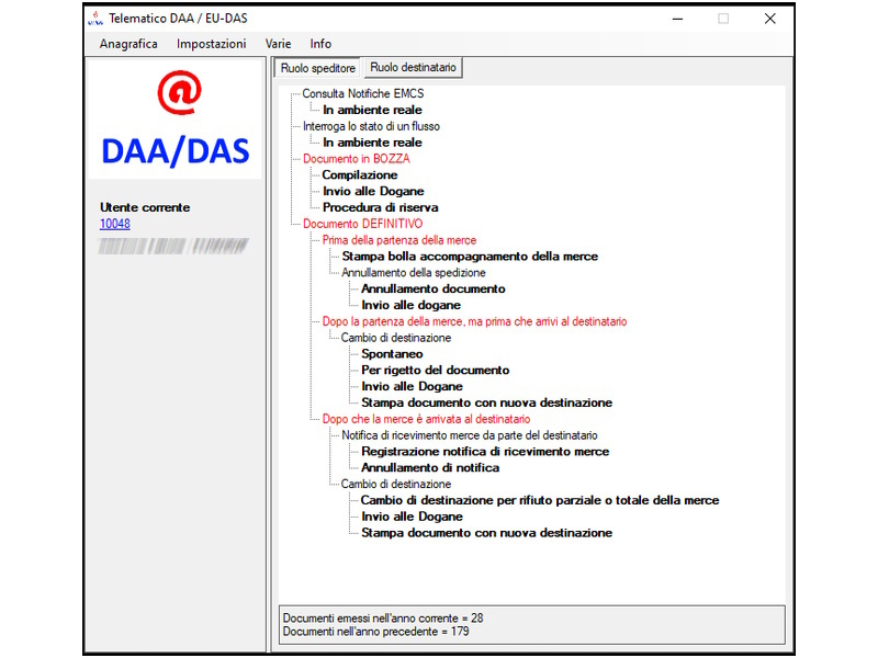 Dogane e Accise - EAD e E-DAS UNIONALE