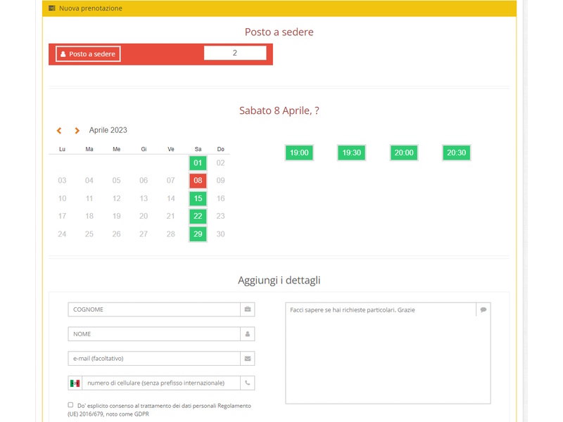 Portale - Booking